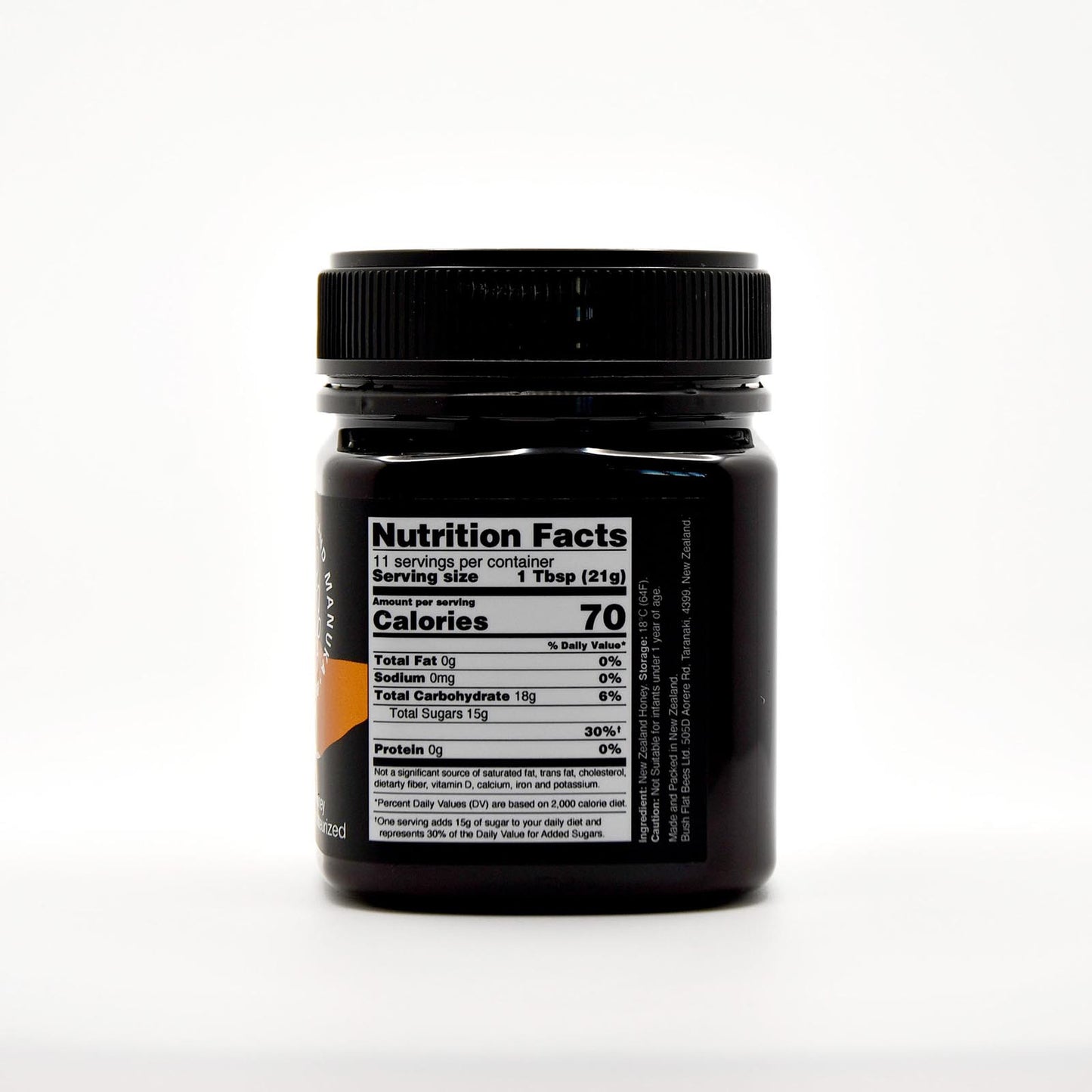 UMF 15 nutrition label