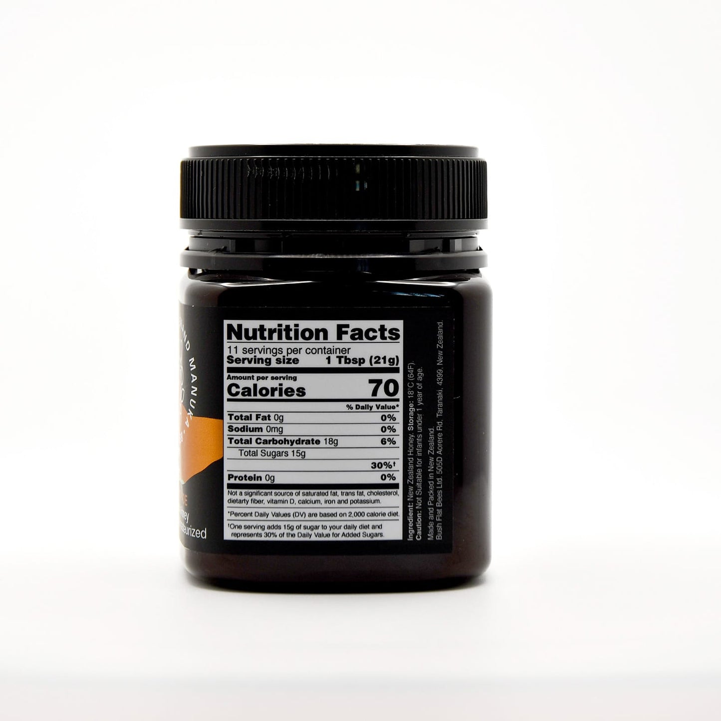 UMF 20 nutrition label