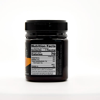 UMF 20 nutrition label